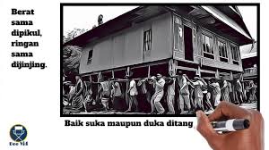Peribahasa yang kita pelajarin dari jaman sd yang artinya pekerjaan yang berat akan lebih ringan jika dikerjakan bersama. Peribahasa Melayu Berat Sama Dipikul Ringan Sama Dijinjing Youtube