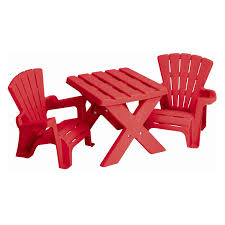 American Plastic Toys Adirondack Table And Chair Set Bed Bath And Beyond Was Selling The Chairs Indiv Adirondack Furniture Sturdy Furniture Adirondack Table