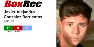 BoxRec: Javier Alejandro Gonzalez Barrientos