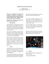 Después de 20 años en órbita, con la batería ya agotada, continuó funcionando. Pdf Satelites De Fabricacion Local Santiago Herrera Academia Edu