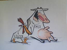 Her weight is given at several points as 600 pounds. Cow And Chicken By Blackberd On Deviantart