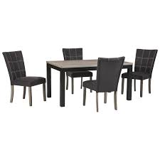 Glass dining table and 4 chairs set white 6 seater dining room kitchen furniture. Benchcraft Dontally 5 Piece Rectangular Dining Table Set Value City Furniture Dining 5 Piece Sets