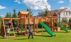 Le meilleur choix au meilleur prix, vous le trouverez dans le vaste assortiment de gamma ! Grande Aire De Jeux De Jardin Pour Enfants En Bois Massif