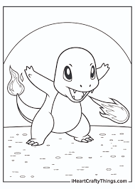 Charizard charmander charmeleon fire type flying type pokemon. Charmander Charmeleon Charizard Coloring Page