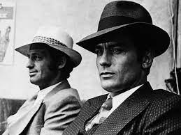 Jean Paul Belmondo Alain Delon Borsalino 1970 Photographic Print Art Com In 2021 Alain Delon Borsalino Hats Borsalino