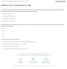 If you are avid in writing reviews upon any of the 1923 trivia questions you've purchase and have experience with, we back you to attain appropriately to back up others who are looking at buying the similar products. Inflation Quiz Worksheet For Kids Study Com