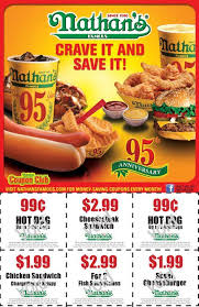Nathan S Famous Restaurant B1g1 Hot Dog For 0 05 W Purchase Coupon Fast Food Coupons Food Fast Food Places