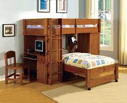 It's equipped with an upright but angled corner ladder and a shelved desk lapping a part of a lower bed. Childrens Bunk Beds With Desk Cheaper Than Retail Price Buy Clothing Accessories And Lifestyle Products For Women Men