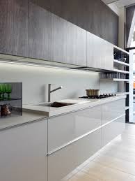 Meuble De Cuisine Taupe Moderne Et Finition Laquee Modern Kitchen Cabinets Home Kitchens Kitchen Remodel Small