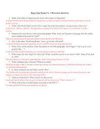 Brave New World Chapter 1 Discussion Questions - Brave New World Ch. 1  Discussion Questions What is - Studocu