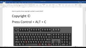 We did not find results for: How To Quickly Type Copyright Symbol In Word 2016 Office365 Microsoftword Youtube
