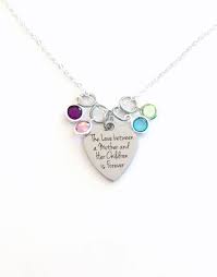 Birthstone Gifts For Mom Mom Necklace With Multiple Birthstones Gift The Love Between A Mother And Her Children Is Forever Jewelry Mother Necklace Quotes Mom Necklace Forever Jewelry