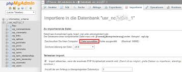Noch keine bildungsart ausgewählt behinderung. Netclusive Faq Wie Fuhre Ich Einen Import Meiner Mysql Sicherung Durch