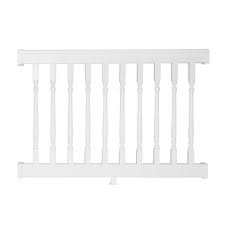 Clearview glass railings 60 in. Weatherables Delray 3 Ft H X 4 Ft W Vinyl White Railing Kit With Colonial Spindles Wwr Thdd36 C4 The Home Depot Railing Vinyl Railing Stair Kits
