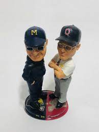 He served as the head football coach at miami university from 1963 to 1968 and at the university of michigan from 1969 to 1989. Woody Hayes Bo Schembechler Bobble Head Gps Sports Gallery
