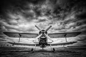 Black White Bi Plane Vintage Planes Vintage Aircraft Airplane Photography
