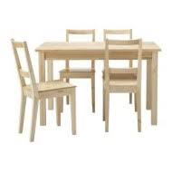 bertil table and 4 chairs birch