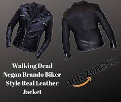 Walking Dead Negan Brando Biker Style Real Leather Jacket Real Leather Jacket Leather Jacket Biker Style