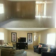 Single Wide Mobile Home Don T Be Afraid To Paint Your Wood Paneling It Gives The Room A Mo Mobile Home Living Single Wide Mobile Homes Remodeling Mobile Homes