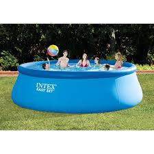 Intex 15 X 48 Inflatable Easy Set Above Ground Swimming Pool Ladder And Pump Walmart Com Easy Set Pools Swimming Pool Kits Inflatable Pool