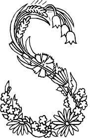 Floral alphabet letter coloring book for adults vector illustration. Large Flower Coloring Page Novocom Top