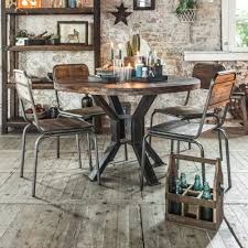 After a sleek and modern look in your dining room? Reclaimed Wood Large Round 120 Cm Dining Tables For Pub Restaurant