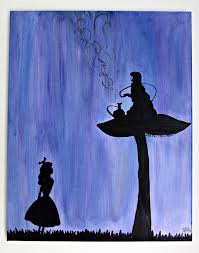 Black Alice In Wonderland Art Whimsical Alice In Wonderland Painting Alice In Wonderland Paintings Painting Disney Art