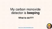 Because the device is vital to the safety of users, it. Carbon Monoxide Detector Beeping What To Do