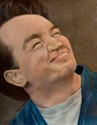 Portrait drawing of Chandler Bing from Friends TV show