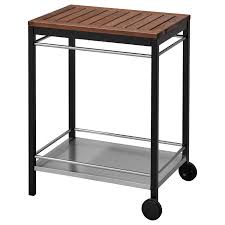 Klasen Desserte Exterieur Acier Inoxydable Noir Teinte Brun Ikea Carrello Di Servizio Idee Ikea Carrello Da Giardino