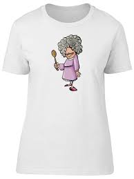 Angry Grandma Cartoon T-Shirt Women -Image by Shutterstock, Female XX-Large  - Walmart.com