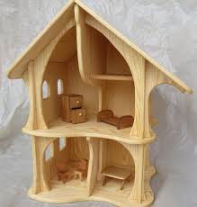 Maison De Poupee En Bois Faite A La Main Organique Natural Etsy Wooden Dollhouse Handcrafted Toys Handmade Wooden