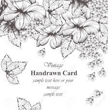 Flower with vintage collage | art on the brink. Vintage Floral Card Line Art Beautiful Background Hand Drawing Royalty Free Cliparts Vectors And Stock Illustration Image 87354952