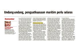 Malaysia tidak perlu mengikut langkah amerika syarikat mengeluarkan harimau pembebasan tamil eelam, (ltte) daripada senarai pengganas. Undang Undang Penguatkuasaan Maritim Perlu Selaras