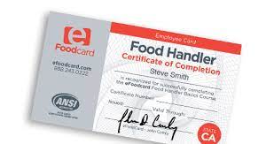 Get your california food handlers card online today Food Handlers Cards Certificates Efoodcard