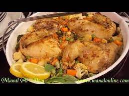 دجاج محمر مع الخضروات مطبخ منال العالم cooking recipes food and drink
