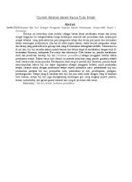 Contoh abstrak dalam karya ilmiah. Top Pdf Abstrak Karya Tulis Ilmiah Doc 123dok Com