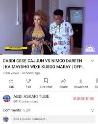 October 9, 2020 october 9, 2020. Kabax Abdi Askari Tube Facebook