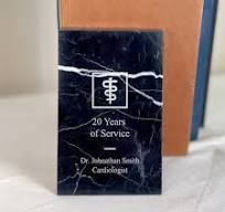 Personalized Marble Bookends for Medical Professionals by M.LaHart