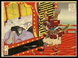 This one get to be one the hournorable mentions ! Tsukioka Yoshitoshi Minamoto No Yoshitsune Rescuing Kenrei Mon In During The Battle Of Dannoura 1889 Mutualart