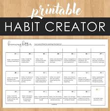 Printable Habit Creator 21 Day Calendar Tracker W Etsy Change Bad Habits Habits How To Better Yourself