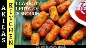 Then lay the slices in a single layer on the baking sheets. 2 Ingredient Easy Evening Snack Carrot And Potato Snack Akilas Kitchen Youtube