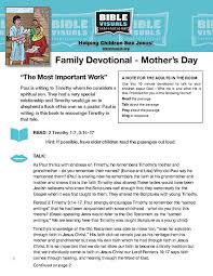 For your family, such as at breakfast, in the evening, or during the day. Mother S Day 2020 Devotional And Coloring Page Downloads Ready To Print Pdf Bible Visuals International