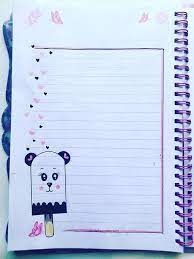 تزيين دفاتر المدرسة بالرسم رسومات جديدة وسهله بالعربي نتعلم page borders design cartoon art drawing paper crafts diy tutorials