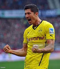 Robert Lewandowski Of Dortmund Celebrates Scoring His Goal During The Lewandowski Robert Lewandowski Dortmund