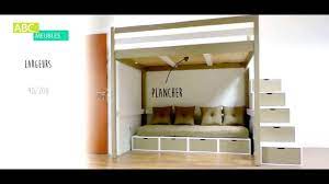 Comment fabriquer une étagère décorative avec une palette? Lit Mezzanine Sylvia Abc Meubles Youtube