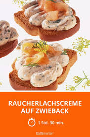 Raucherlachscreme Auf Zwieback Rezept Geraucherter Lachs Zwieback Fingerfood