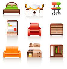 Furniture Icon Qvectors Front Page Icons Rounded Furniture Icon Vector Lds Round Furniture Colorful Furniture Interior Furniture