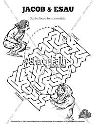 סיפור בספר בראשית (he) jacob y esaú, isaac bendiciendo a jacob, esau and jacob, esau y jacob, jacob y esau. Story Of Jacob And Esau Bible Coloring Pages Sunday School Coloring Pages
