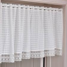 cotton lace plaid kitchen curtain free